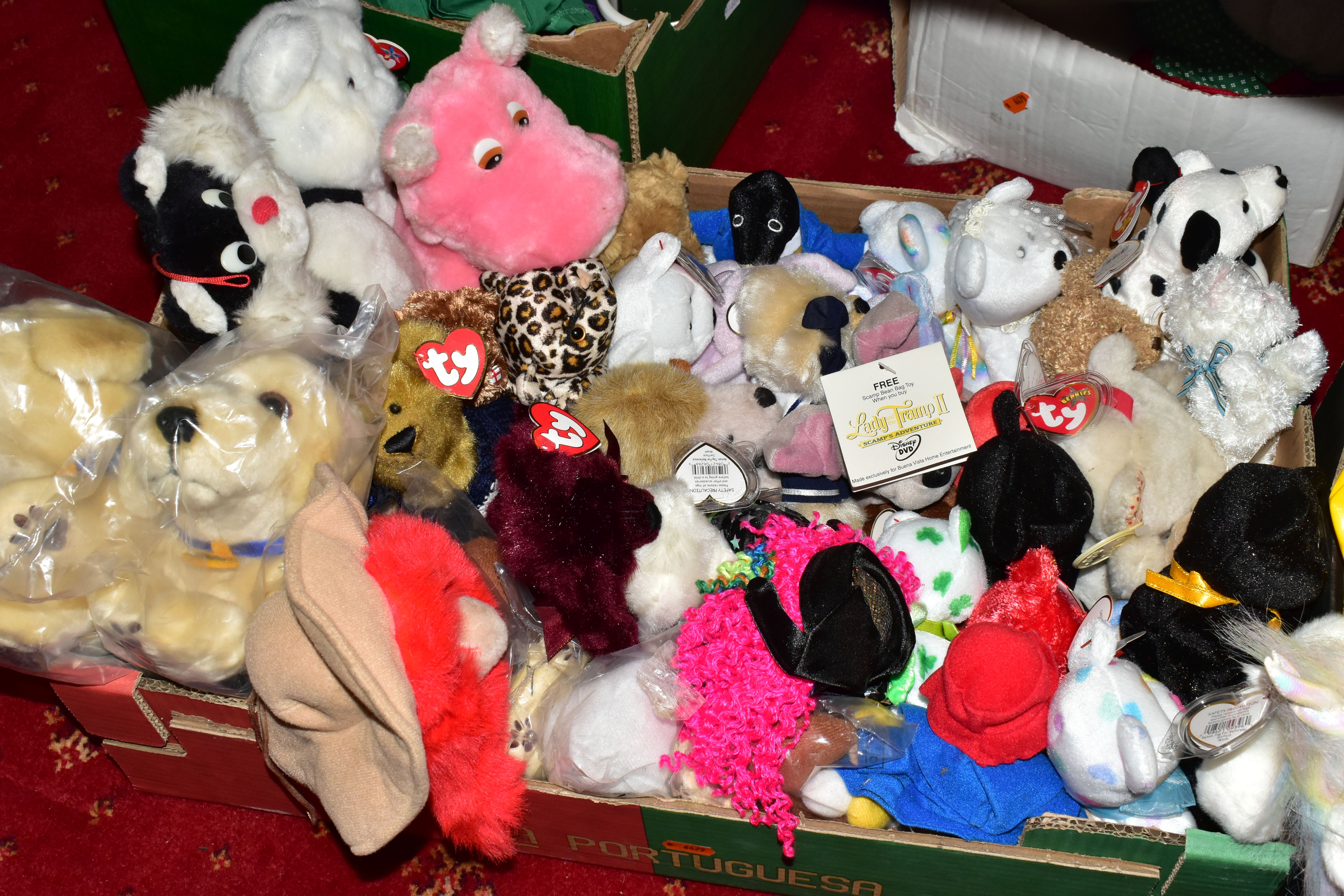 A QUANTITY OF MODERN SOFT TOYS, to include TY Beanie Babies, many with tag and tag protector, Russ - Image 14 of 14