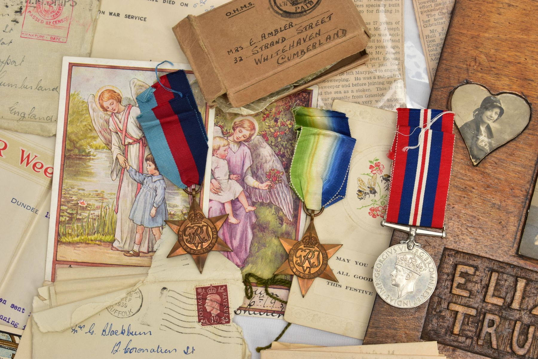 SECOND WORLD WAR GROUP OF MEDALS, WITH PAPERWORK, EPHEMERA ETC TO ROYAL NAVAL RESERVE CASUALTY IN - Image 3 of 5