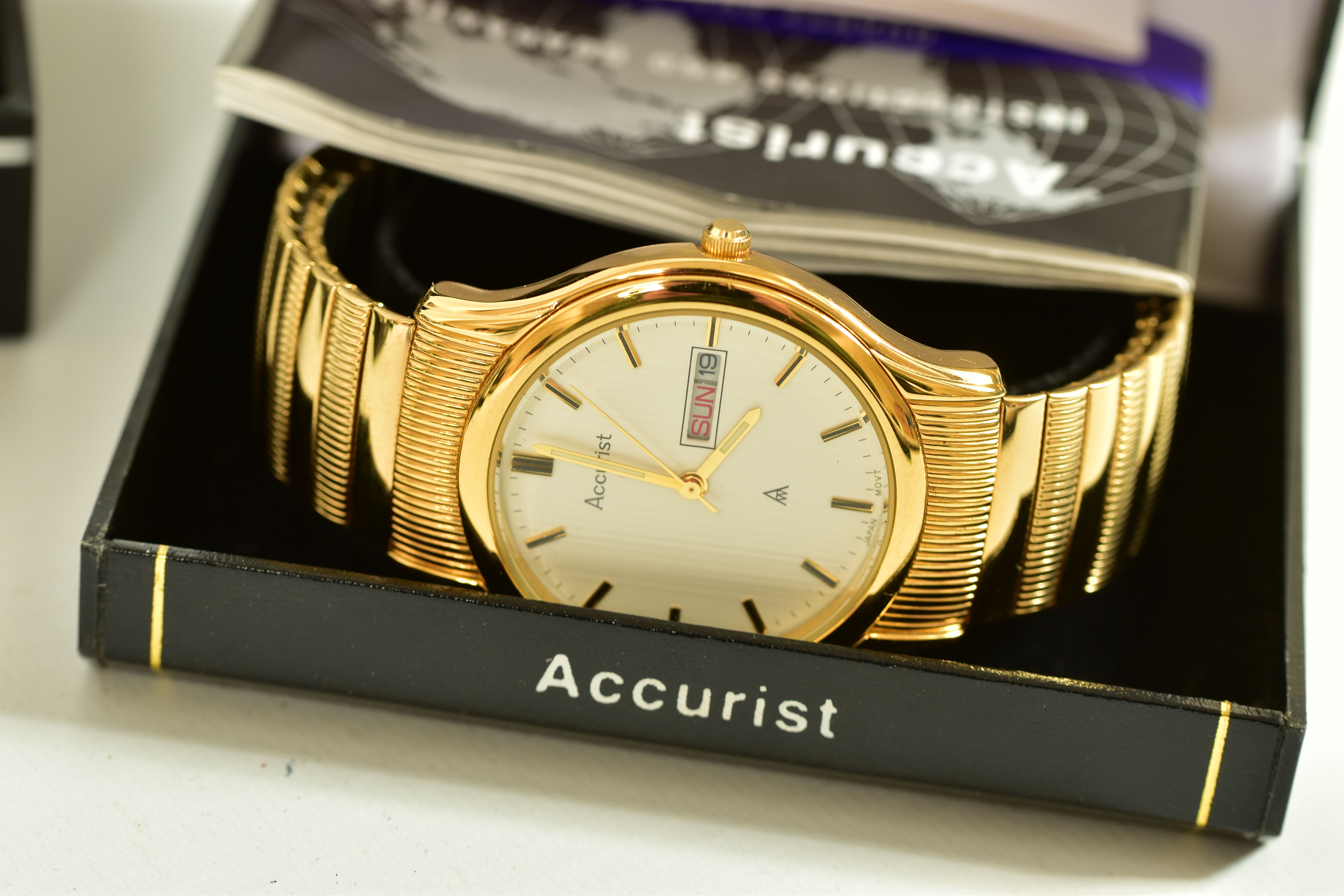 A COLLECTION OF SIX WRISTWATCH, to include a gold plated automatic Rotary watch, fitted with a brown - Image 7 of 7