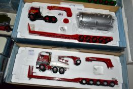 TWO BOXED CORGI CLASSICS LIMITED EDITION HEAVY HAULAGE SETS, Scammell Crusader, King Trailer and