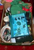 A QUANTITY OF ASSORTED EDDIE STOBART MEMORABILIA, to include Wade Money Box, collectors plates, most