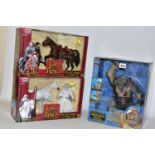 THREE BOXED TOYBIZ THE LORD OF THE RINGS THE TWO TOWERS FIGURE SETS, Deluxe Horse and Rider sets