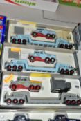 THREE BOXED CORGI CLASSICS LIMITED EDITION HEAVY HAULAGE SETS, two are Scammell Constructor and 24