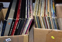 TWO BOXES OF RECORDS, to include approximately sixty records and record sets, mainly classical music