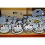 A NINETY ONE PIECE ROYAL WORCESTER EVESHAM DINNER SERVICE, comprising a souffle dish, seven