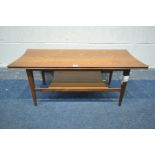 RICHARD HORNBY FOR FYNE LADYE, a teak coffee table, length 92cm x depth 41cm x height 37cm (