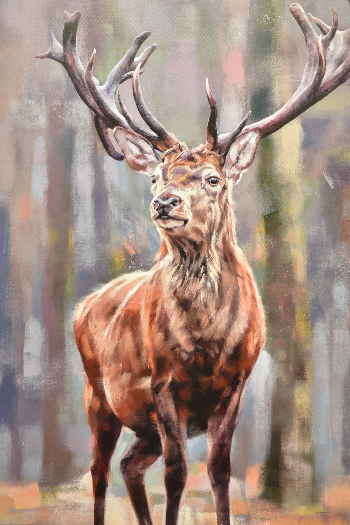 DEBBIE BOON (BRITISH CONTEMPORARY), 'STANDING TALL', a signed limited edition print of a stag, 57/ - Image 2 of 14