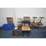 A SELECTION OF OCCASIONAL FURNITURE, to include two Italian occasional tables, two wine tables,