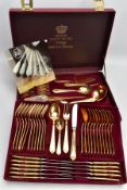 A BRIEFCASE CANTEEN OF 'SOLIGEN' CUTLERY, complete set of gold tone cutlery (condition report: