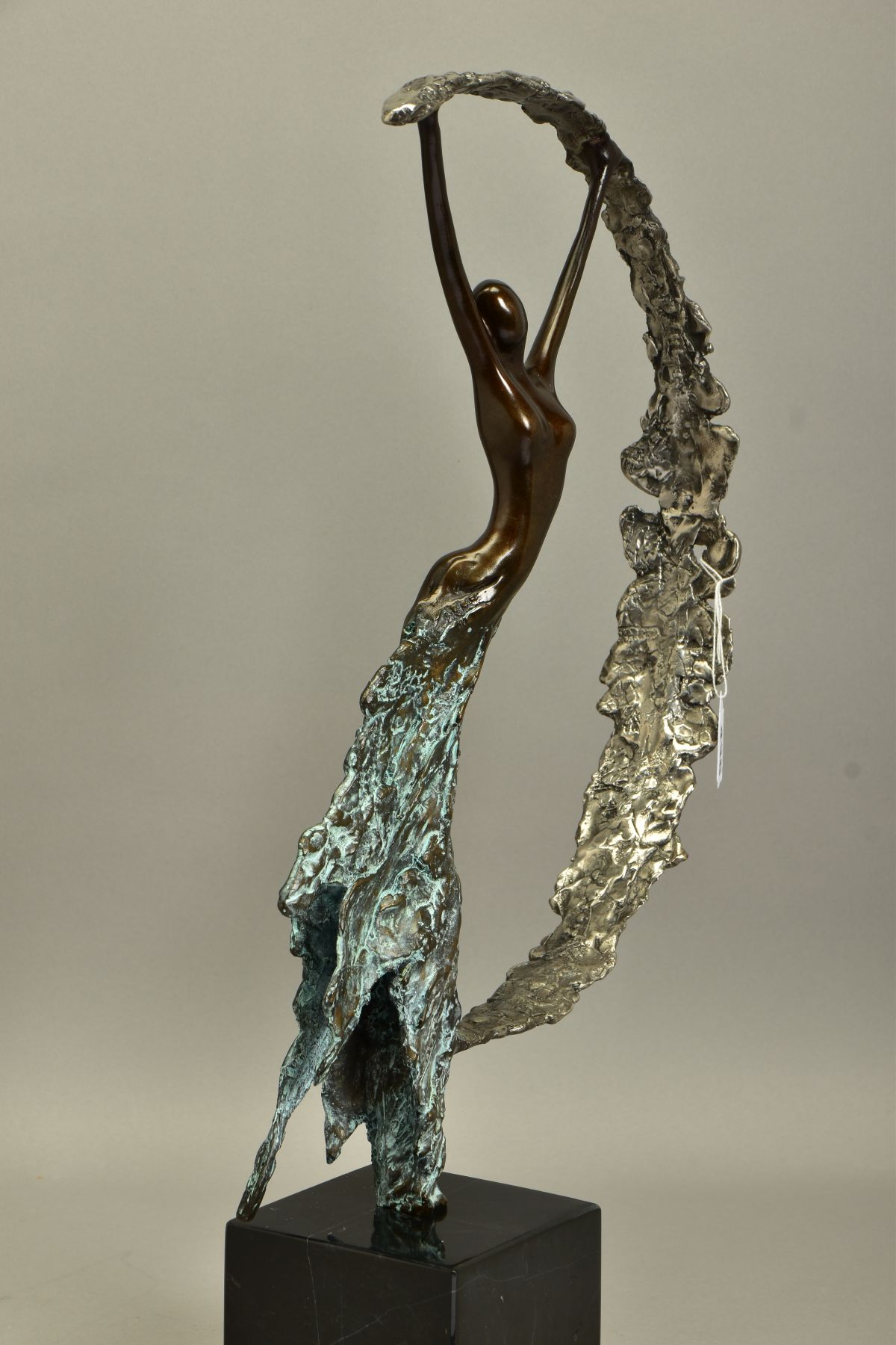 JENNINE PARKER (BRITISH CONTEMPORARY) 'MOONLIGHT', a limited edition bronze sculpture of a female - Image 5 of 9