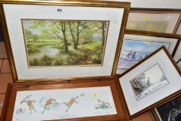 DECORATIVE PRINTS COMPRISING A DAVID DIPNALL LIMITED EDITION PRINT, 'April Morning' with