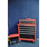 A CLARKE MECHANICS ROLLING TOOL CHEST containing tools to include circlip pliers, bearing pullers,