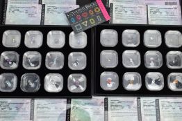 TWO BOXES OF COLLECTORS GEMSTONES, to include cut and polished gemstones in individual storage tubs,