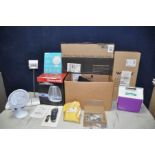 A COLLECTION OF MISCELANEOUS to include a Honeywell humidifier, a boxed clothes rack/wardrobe, a