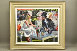 SHERREE VALENTINE DAINES (BRITISH 1959) 'ASCOT GLAMOUR', a signed limited edition print of race