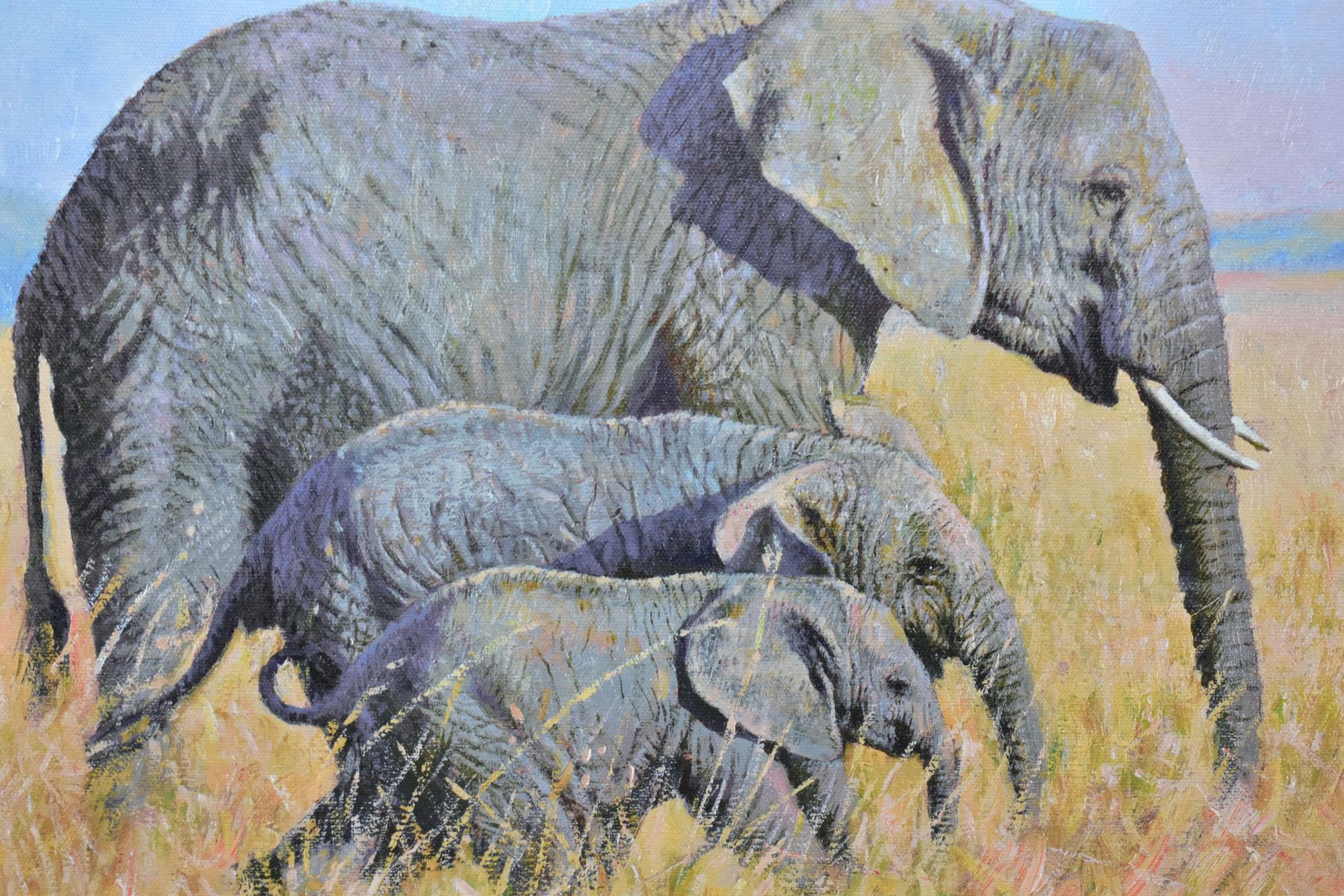 TONY FORREST (BRITISH 1961) 'FAMILY GATHERING', a signed limited edition print of elephants, 6/195 - Image 3 of 6