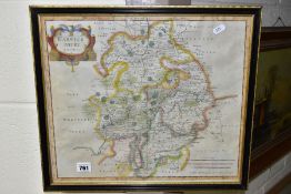 A ROBERT MORDEN HAND COLOURED MAP OF WARWICKSHIRE, sold by Abel Swale, Awnsham and John Churchill,