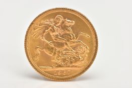 A FULL GOLD SOVEREIGN 1967 (Edge nick)