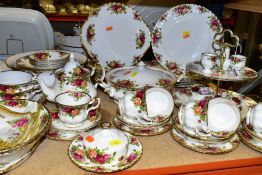 A NINETY THREE PIECE ROYAL ALBERT OLD COUNTRY ROSES DINNER SERVICE AND OTHER PIECES, comprising a