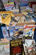 MAGAZINES, five boxes containing several hundreds of mostly aircraft related magazines including