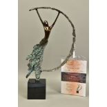 JENNINE PARKER (BRITISH CONTEMPORARY) 'MOONLIGHT', a limited edition bronze sculpture of a female