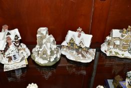 FOUR LILLIPUT LANE SCULPTURES FROM CHRISTMAS SPECIALS COLLECTION, with deeds and leaflets except