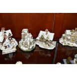 FOUR LILLIPUT LANE SCULPTURES FROM CHRISTMAS SPECIALS COLLECTION, with deeds and leaflets except