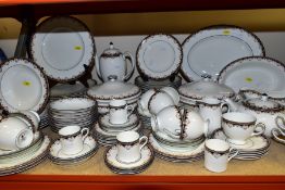 A WEDGWOOD MEDICI PATTERN (R4588) DINNER SERVICE, comprising an oval meat plate, length 36cm, an