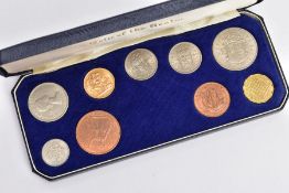 A 1966 BOXED COIN SET, to include a full gold Sovereign coin (Box a little distressed)