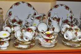 A SIXTY SIX PIECE ROYAL ALBERT OLD COUNTRY ROSES TEA SET ETC, comprising a coffee pot, two