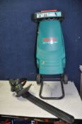 A BOSCH AXT RAPID 180 garden shredder along with Black and Decker GT430 hedge trimmer (both PAT pass