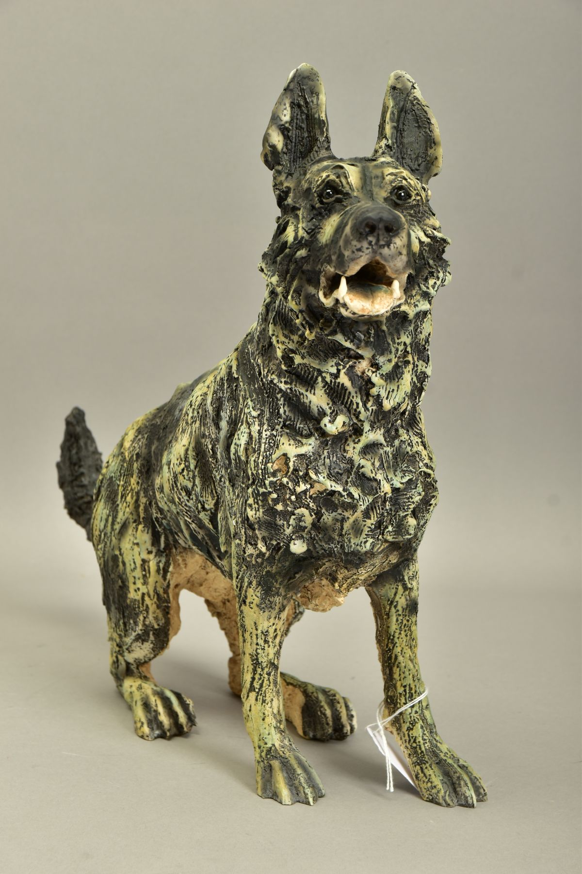APRIL SHEPHERD (BRITISH CONTEMPORARY) 'RARING TO GO' an artist proof sculpture of an Alsatian dog - Image 2 of 6