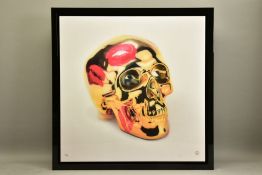 RORY HANCOCK (BRITISH 1987) 'LOVE ME FOREVER', a signed limited edition print of a skull, 69/95 with