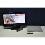 A LG FLATRON M2362DP-PZ 23in tv with small scratch on screen and a PHILIPS DVP3020/05 DVD player