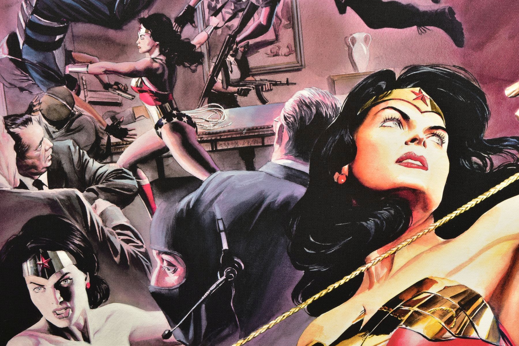 ALEX ROSS (AMERICAN CONTEMPORARY) 'WONDER WOMAN:DEFENDER OF TRUTH) a signed limited edition print on - Image 3 of 8