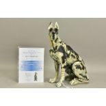 APRIL SHEPHERD (BRITISH CONTEMPORARY) 'ON GUARD' a limited edition sculpture of a Great Dane 107/