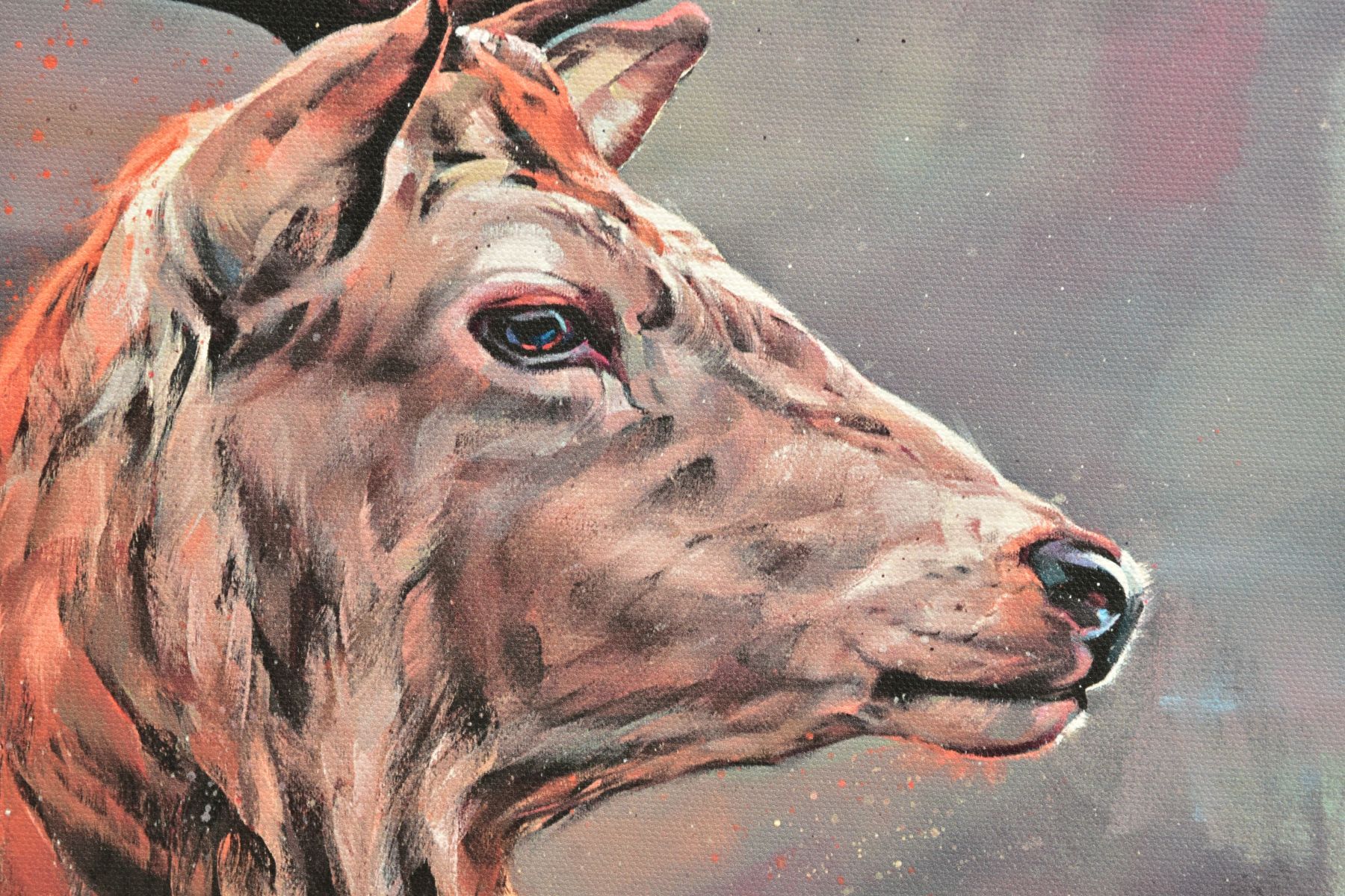DEBBIE BOON (BRITISH CONTEMPORARY), 'LORD AND MASTER', a signed limited edition print of a stag, - Image 3 of 9