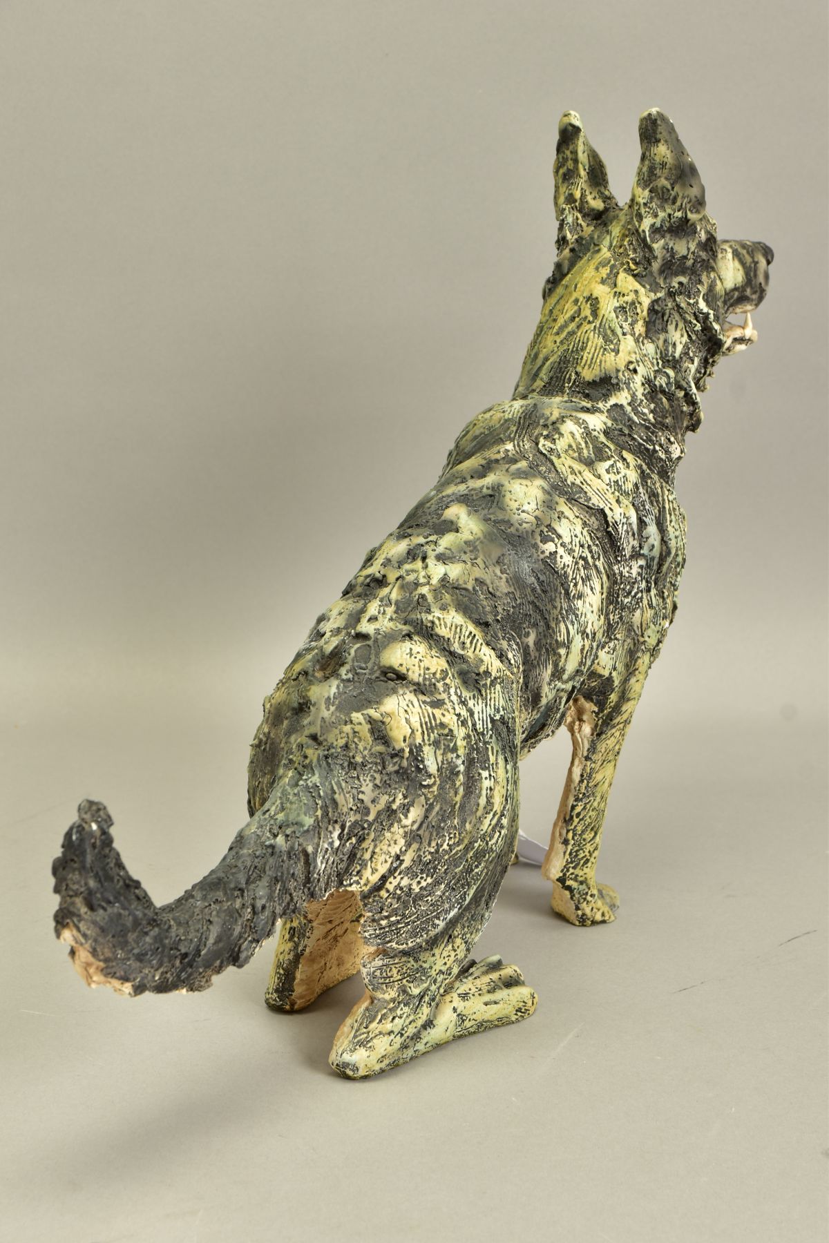 APRIL SHEPHERD (BRITISH CONTEMPORARY) 'RARING TO GO' an artist proof sculpture of an Alsatian dog - Image 5 of 6