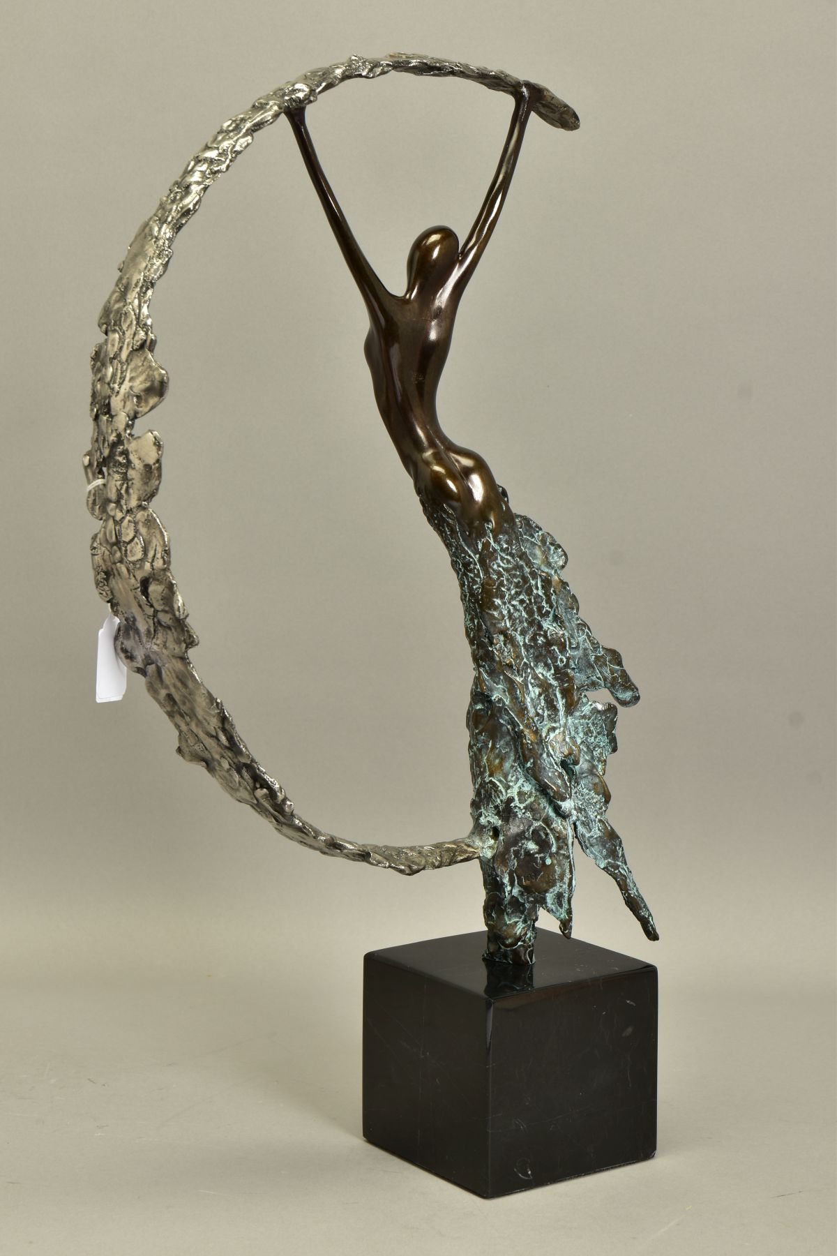 JENNINE PARKER (BRITISH CONTEMPORARY) 'MOONLIGHT', a limited edition bronze sculpture of a female - Image 3 of 9