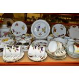 FORTY EIGHT PIECES OF ROYAL WORCESTER EVESHAM AND EVESHAM VALE DINNER WARES, comprising Evesham