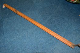 A DRING & FAGE OF LONDON WOODEN AND BRASS CUSTOMS & EXCISE 44 INCH HEAD ROD FOR THE BREWERY