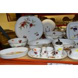 ROYAL WORCESTER EVESHAM PART DINNER SERVICE, to include six cups and saucers, two oversized cups and