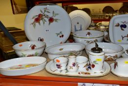 ROYAL WORCESTER EVESHAM PART DINNER SERVICE, to include six cups and saucers, two oversized cups and