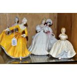 FIVE ROYAL DOULTON FIGURINES, comprising Denise HN2477 signed by Michael Doulton and dated 12 Aug