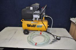 A WOLF AIR C24/10B AIR COMPRESSOR with 24ltr tank, 2.5Hp ( PAT pass and working)