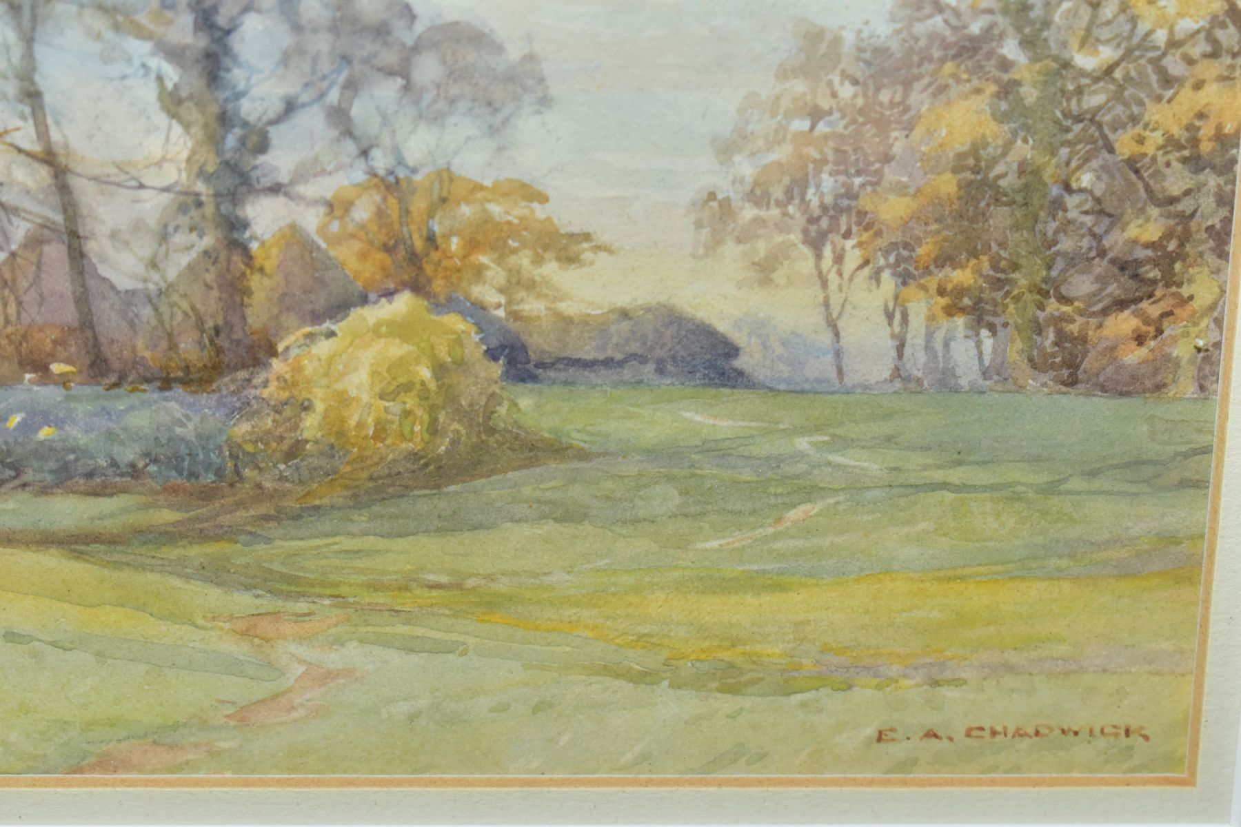 ERNEST ALBERT CHADWICK (1876-1955) an English school landscape, signed bottom right, watercolour - Bild 3 aus 4