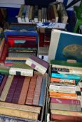 BOOKS, five boxes containing approximately ninety-three titles, several in large format, including
