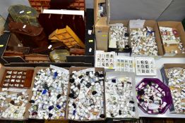 A LARGE QUANTITY OF COLLECTORS THIMBLES TOGETHER WITH DISPLAY CASES AND FRAMES. subjects include