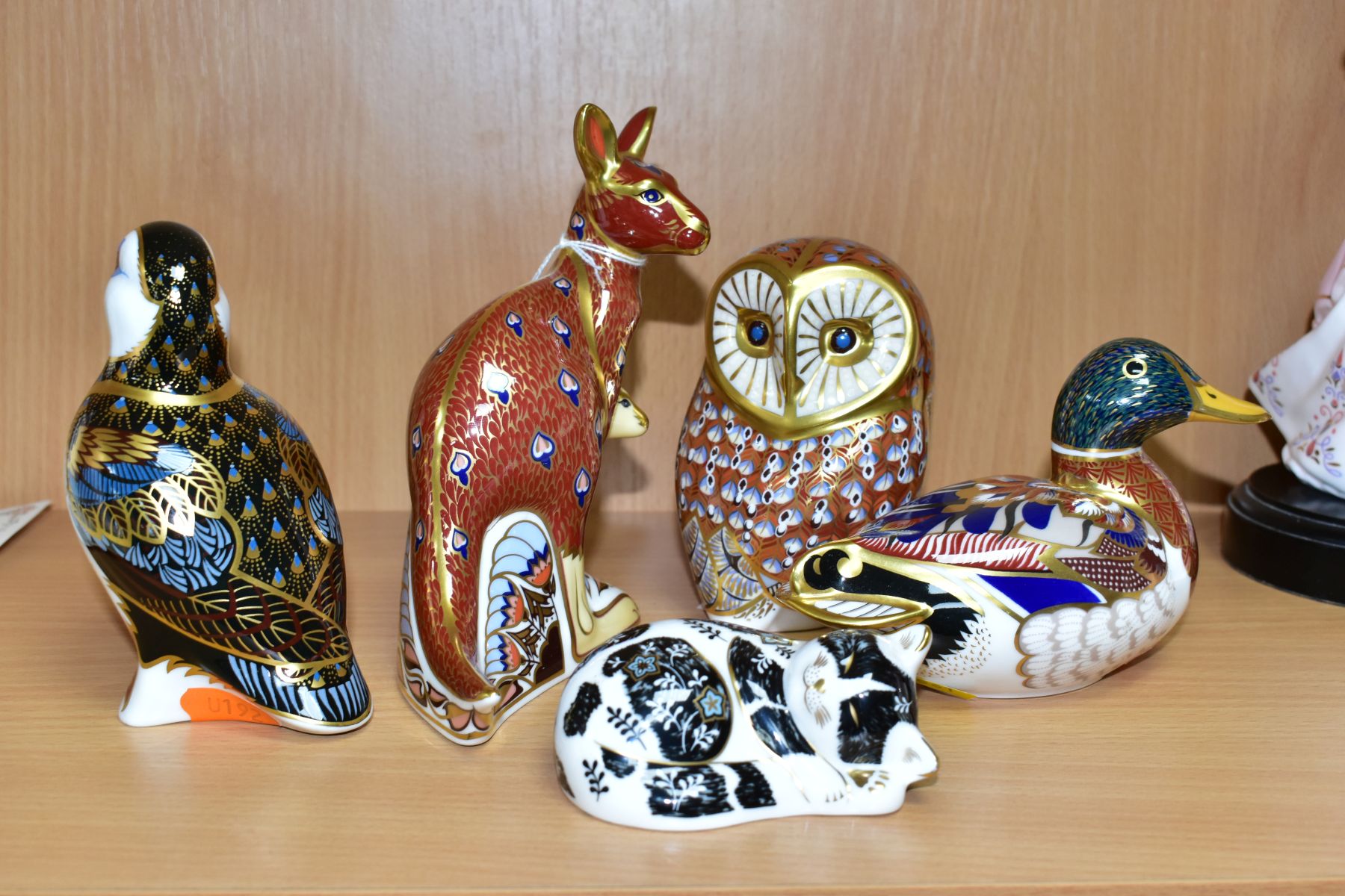 FIVE ROYAL CROWN DERBY SECONDS PAPERWEIGHTS, comprising Kangaroo from Australian Collection, Puffin, - Image 7 of 9