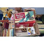 Five Boxes comprising two boxes of books which includes vintage children's titles (Beatrix Potter,